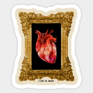 C'est La Mort Framed Heart Sticker